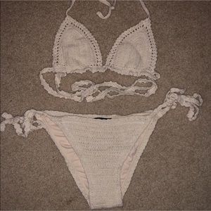 Kendall & Kylie Crochet Macrame Bikini XS S